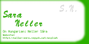 sara neller business card